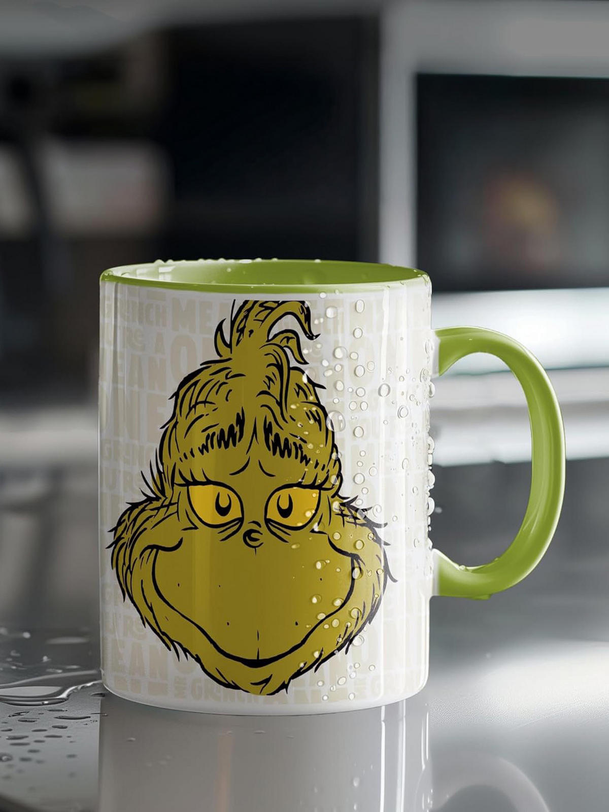 KAFFEEBECHER The Grinch Merry Grinchmas Weiß 320 ml - Weiß, Keramik (0.32L) - United Labels