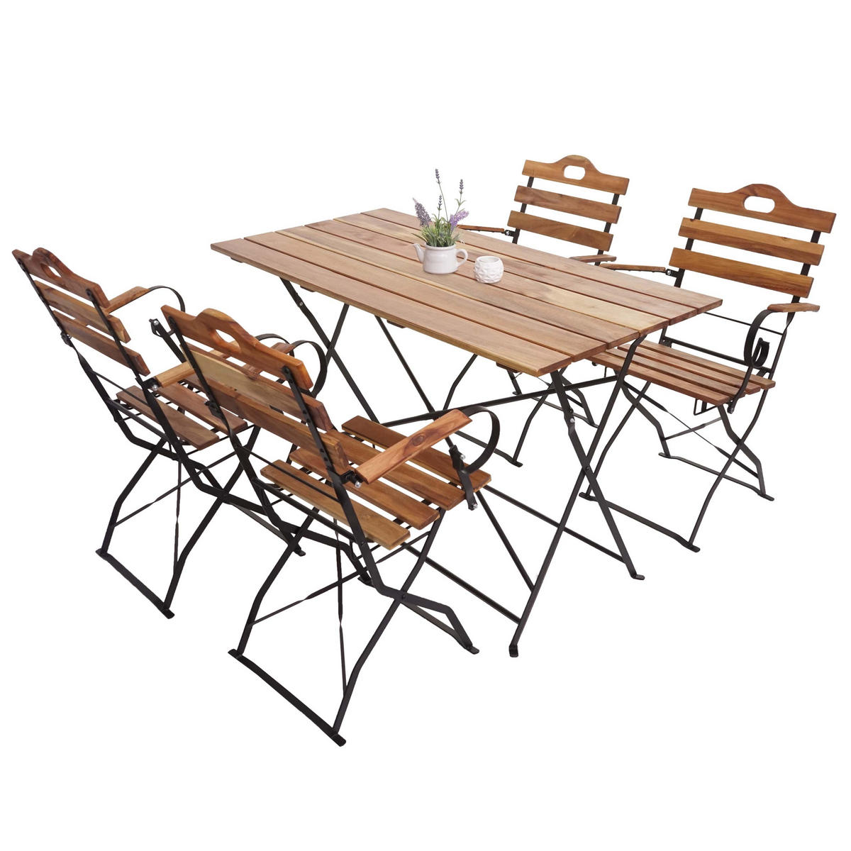 BIERGARTEN-SET Braun - Braun, Holz - MCW
