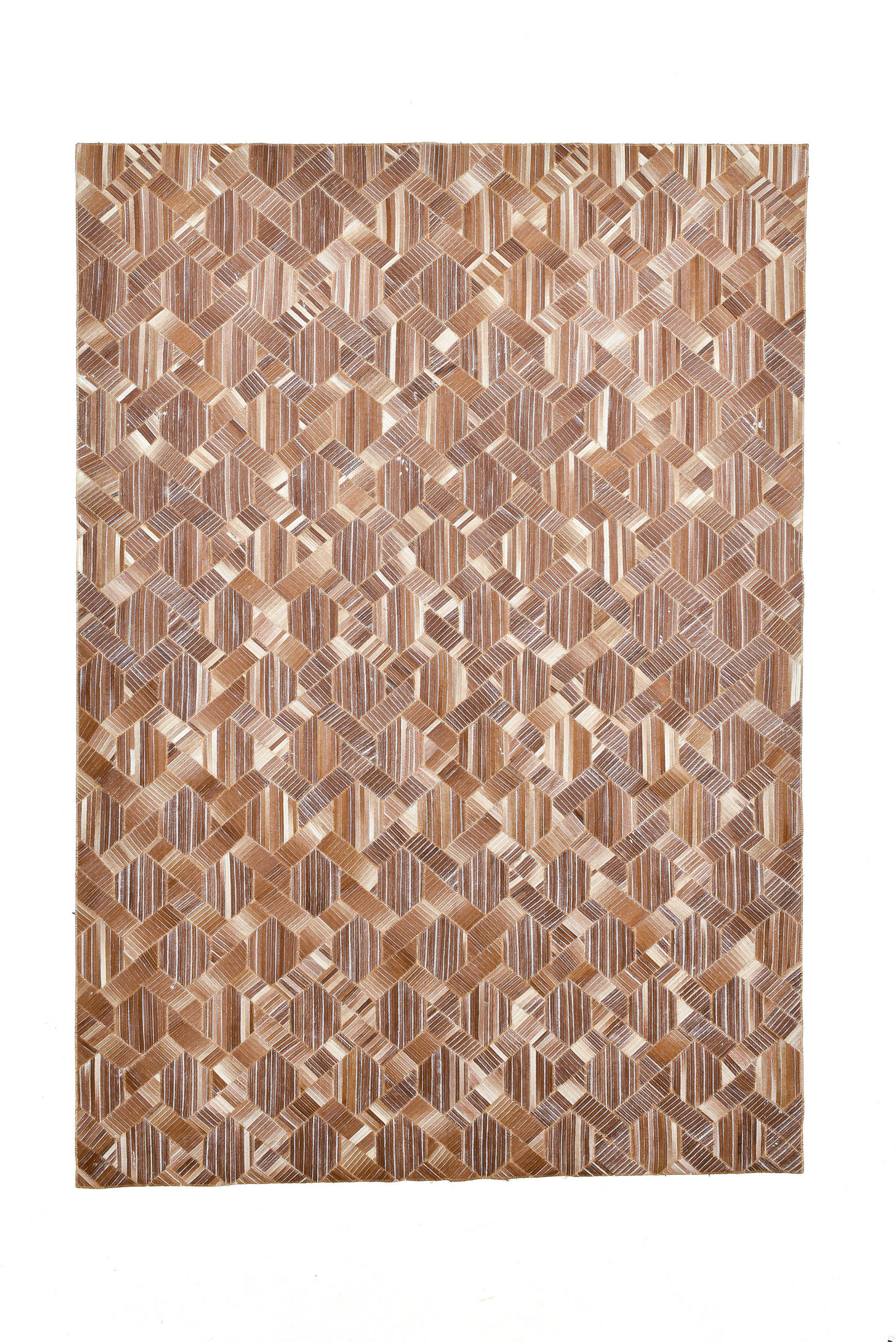 LEDERTEPPICH Kobe 160x230 cm - Braun, Textil (160/230cm) - THEKO