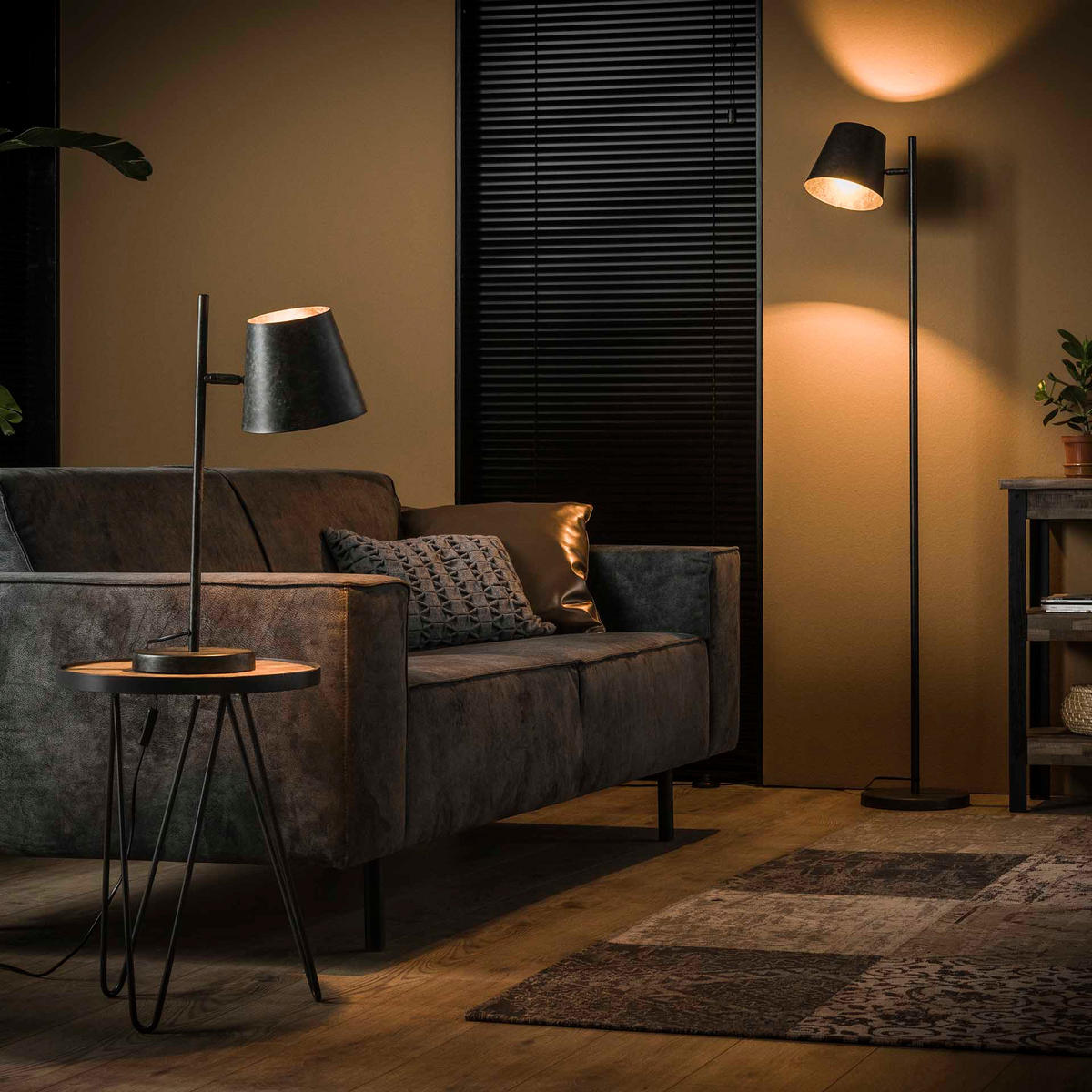 STEHLEUCHTE Industrie Grau 37/18/ 157 cm - Grau, Metall (37/18/157cm) - Hoyz Collection