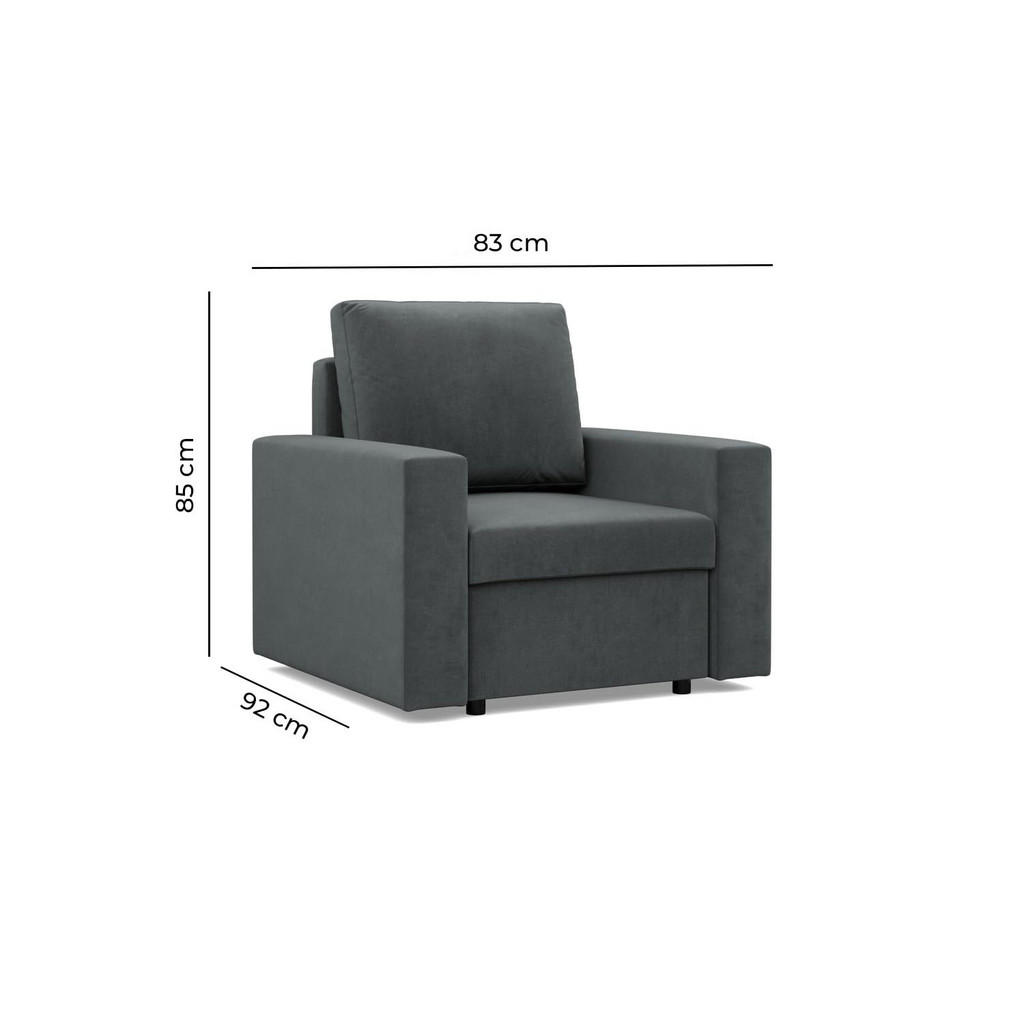 Thumbnail - Mebligo Loungesessel, Grün, Textil, 1-Sitzer, 83x85x92 cm, Wohnzimmer, Sessel, Polstersessel