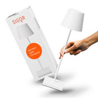 LED Akku-Tischlampe, Nuindie 3.0 schneeweiß - Weiß, Metall (38/10/38cm) - Sigor