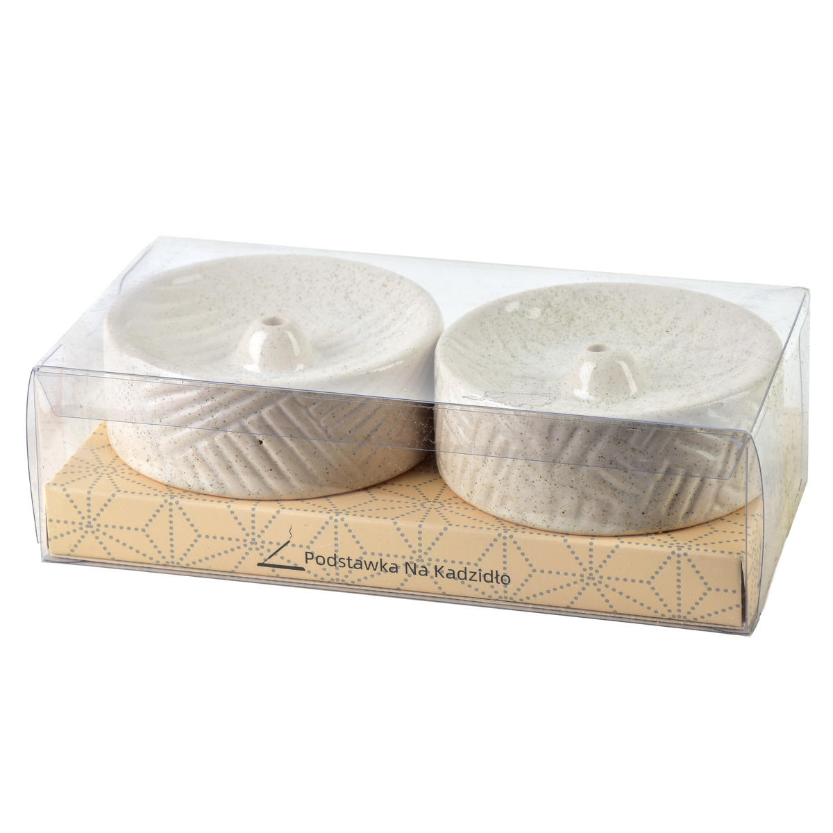RÄUCHERSTÄBCHENHALTER 2er-Set Beige 7x7x3 cm Keramik - Beige, Keramik (7/3/7cm) - Mondex