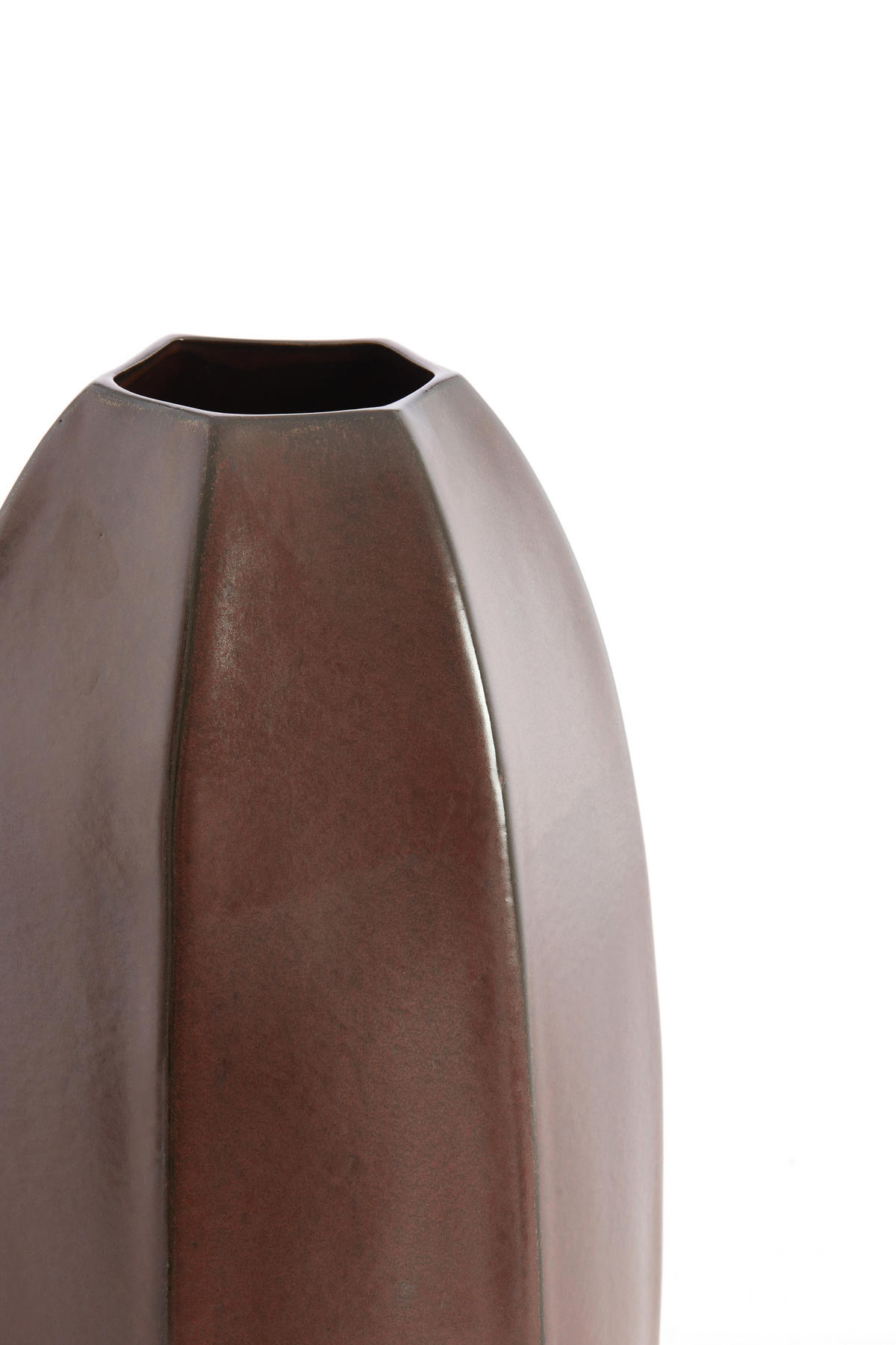 VAZE Serra Braun 20.5/20/45.5 cm - Braun, Keramik (45.5cm) - Light & Living