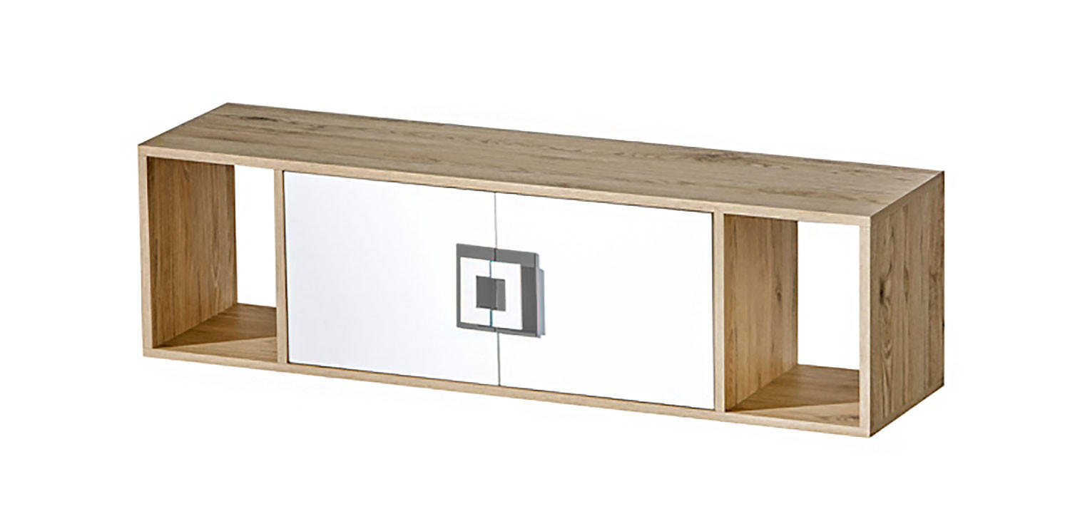 Feldmann-Wohnen Wandregal Braun, Grau 120x33x31 cm