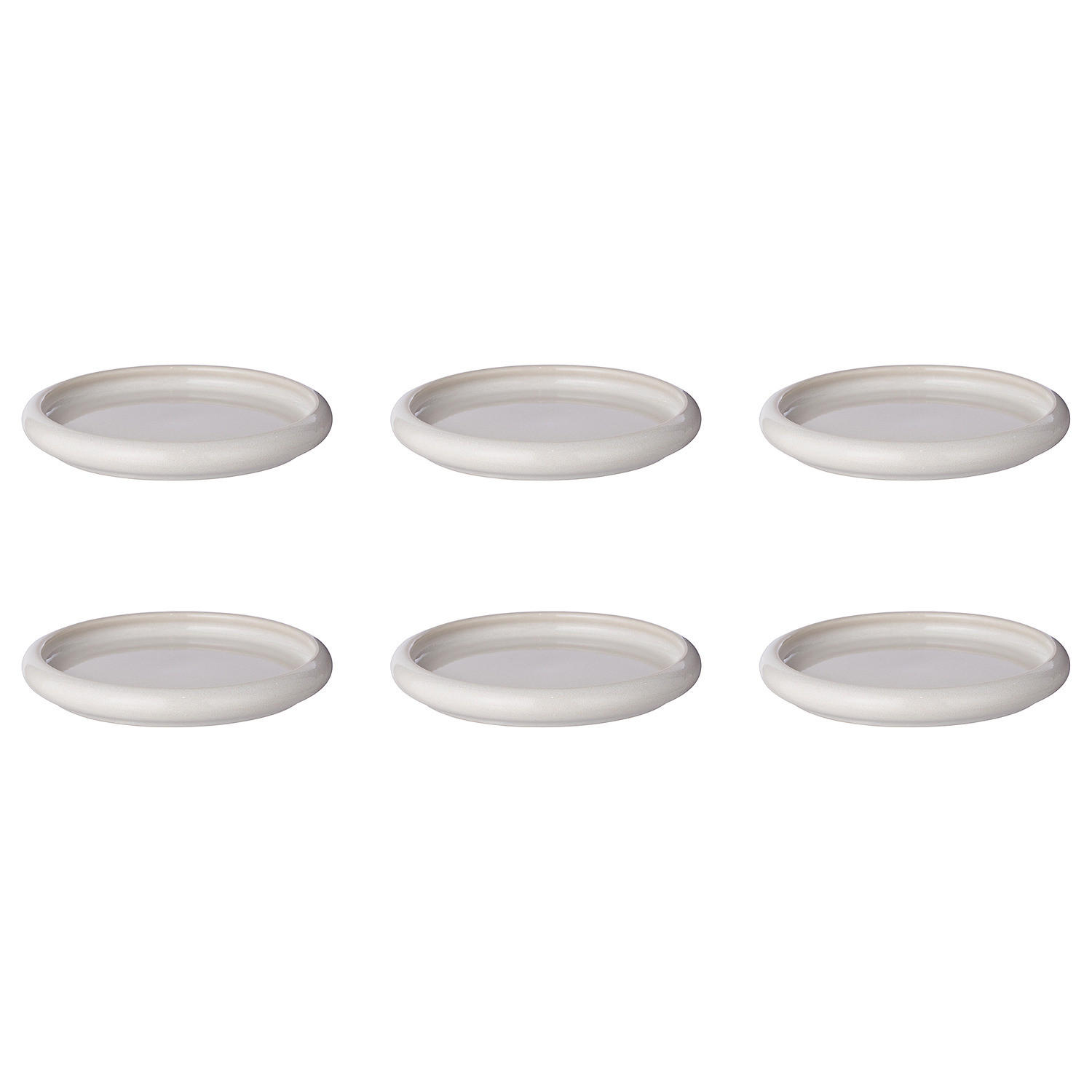 TELLER 6er-Set Boogy 12 cm - Creme, Keramik (12/12/2cm) - Butlers