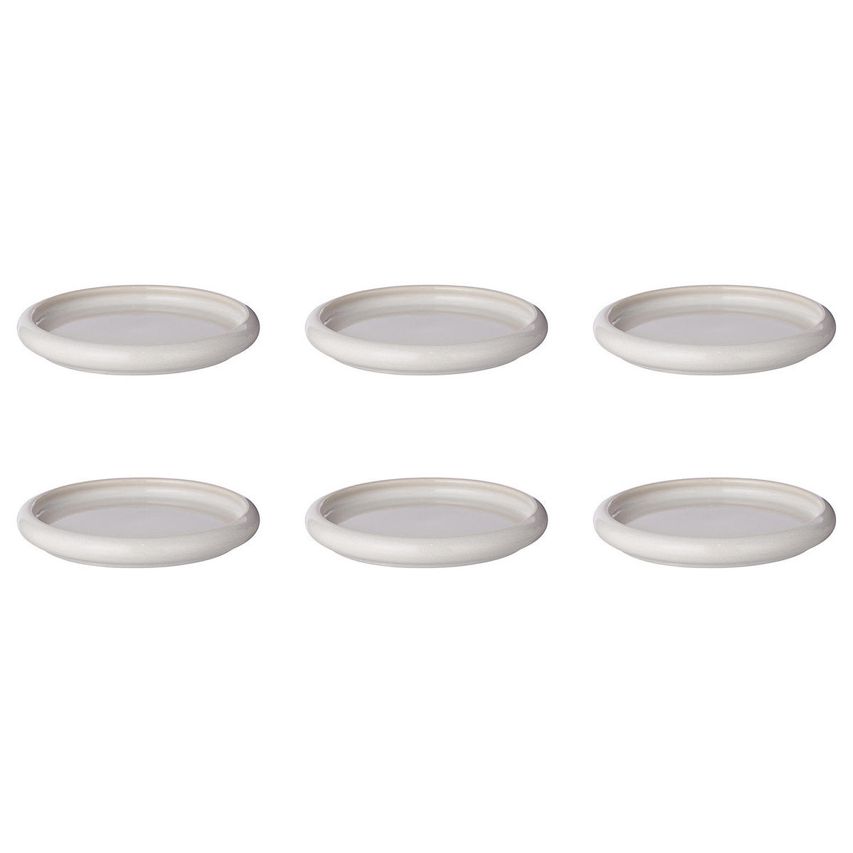 TELLER 6er-Set Boogy 12 cm - Creme, Keramik (12/12/2cm) - Butlers