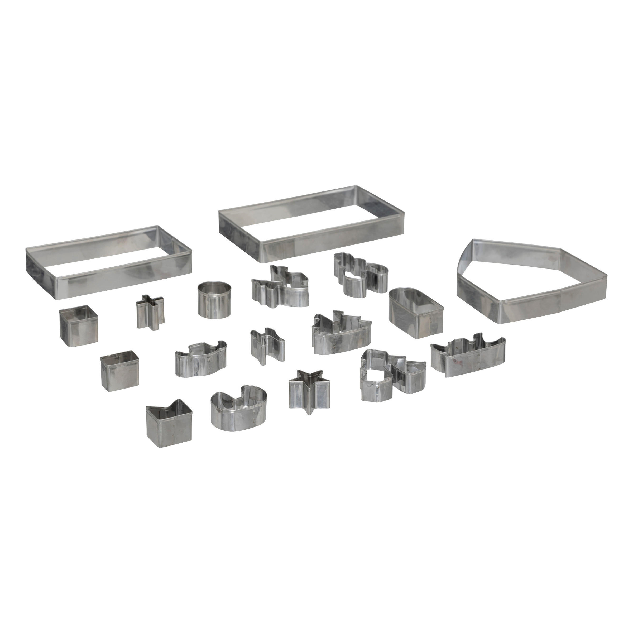 AUSSTECHFÖRMCHEN 18er-Set Weihnachten - Silberfarben, Metall (18/3/24.5cm) - 5five Simply Smart