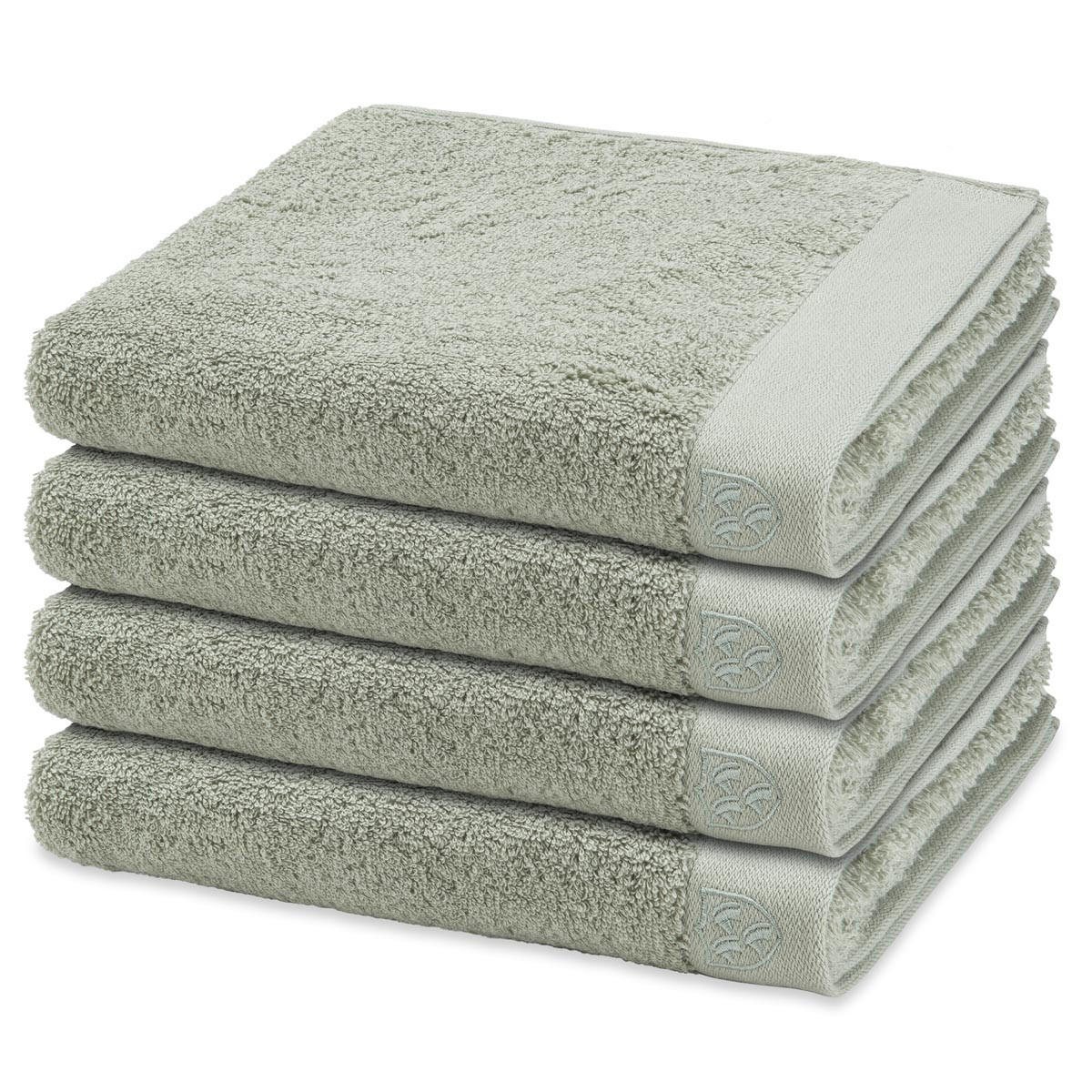HANDTUCH Doubleface Stripes 4er-Set - Grün, Textil (50/100cm) - Ross