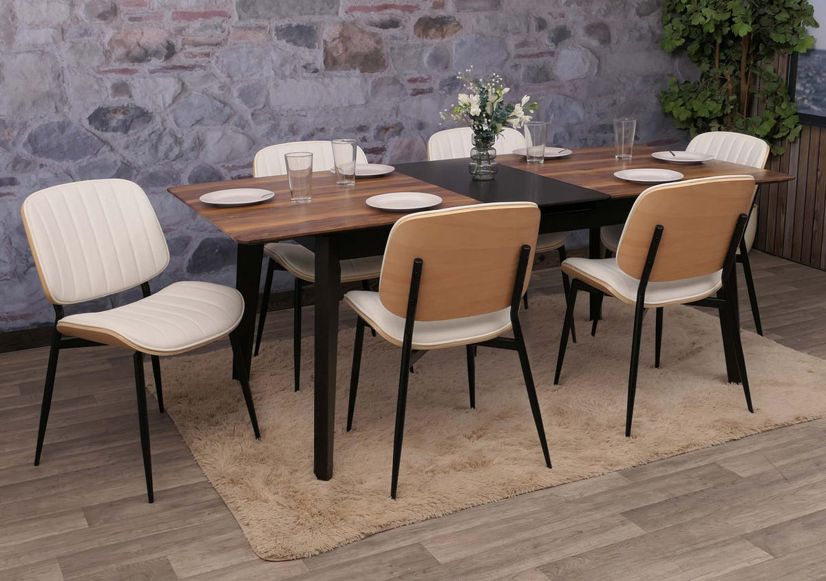 JEDÁLENSKÁ stolička Béžová, Biela - biela/béžová, textil (49/83/52cm) - MCW