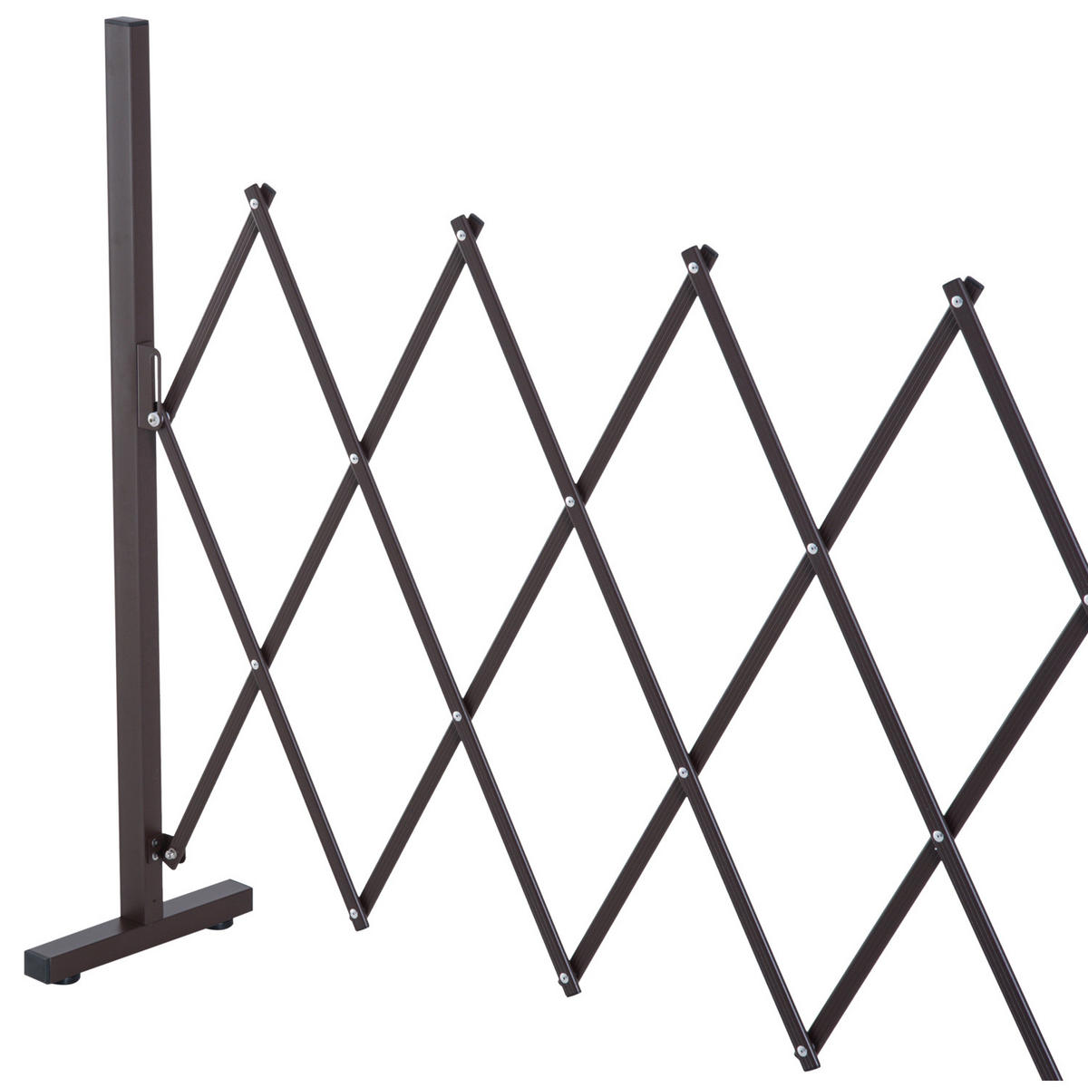 GARTENZAUN, Aluminium, Eisen, Dunkelbraun, 103,5H x 35-300L cm - Dunkelbraun, Metall (31/103cm) - Outsunny
