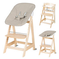 BABYHOCHSTUHL Born Up Luxe mit Neugeborenenaufsatz Natur - Naturfarben, Holzwerkstoff/Textil (46/94/66.5cm) - Roba