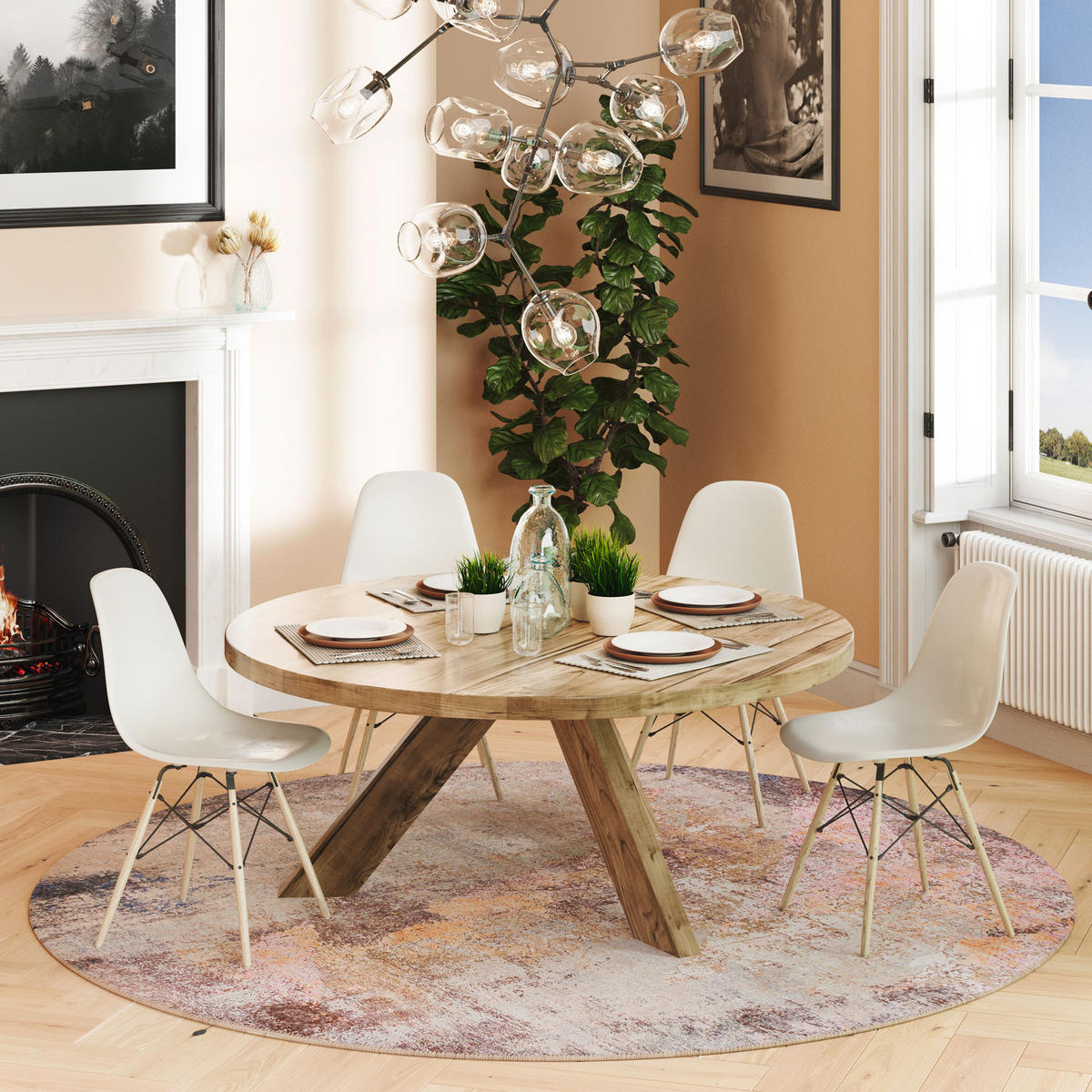FLACHWEBETEPPICH Carrie Multi - Beige, Textil (200/290cm) - Kukoon Rugs