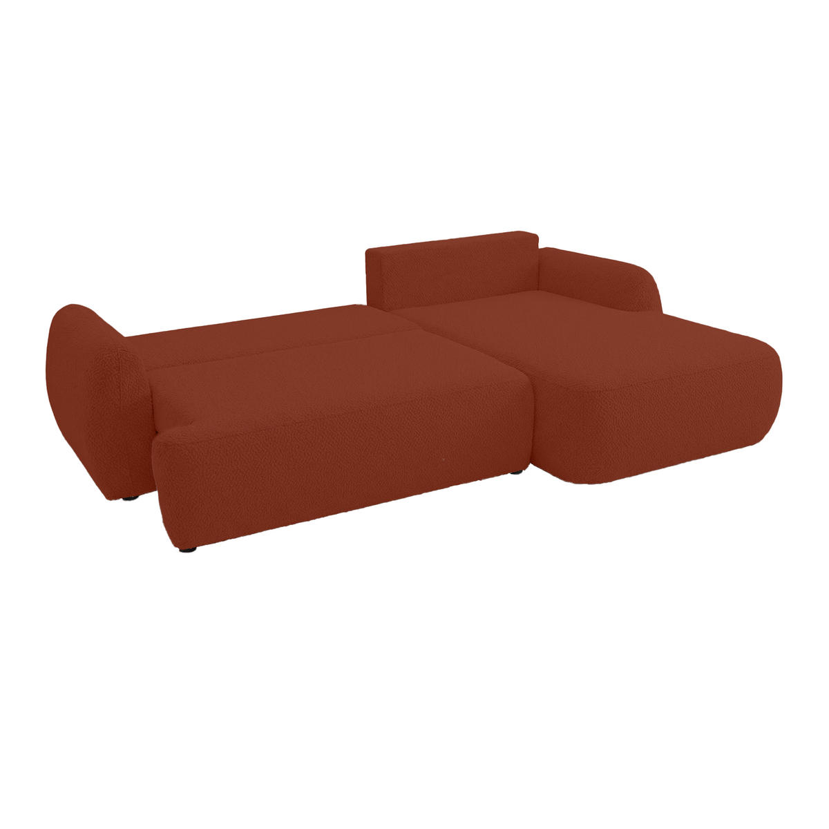ECKSOFA MUNDUK II mit Schlaffunktion, Dunkelorange - Dunkelorange, Textil (260/184cm) - Fedve