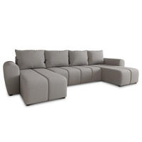 WOHNLANDSCHAFT Cleo U - Grau, Holz/Textil (315/90/147cm) - Sofnet