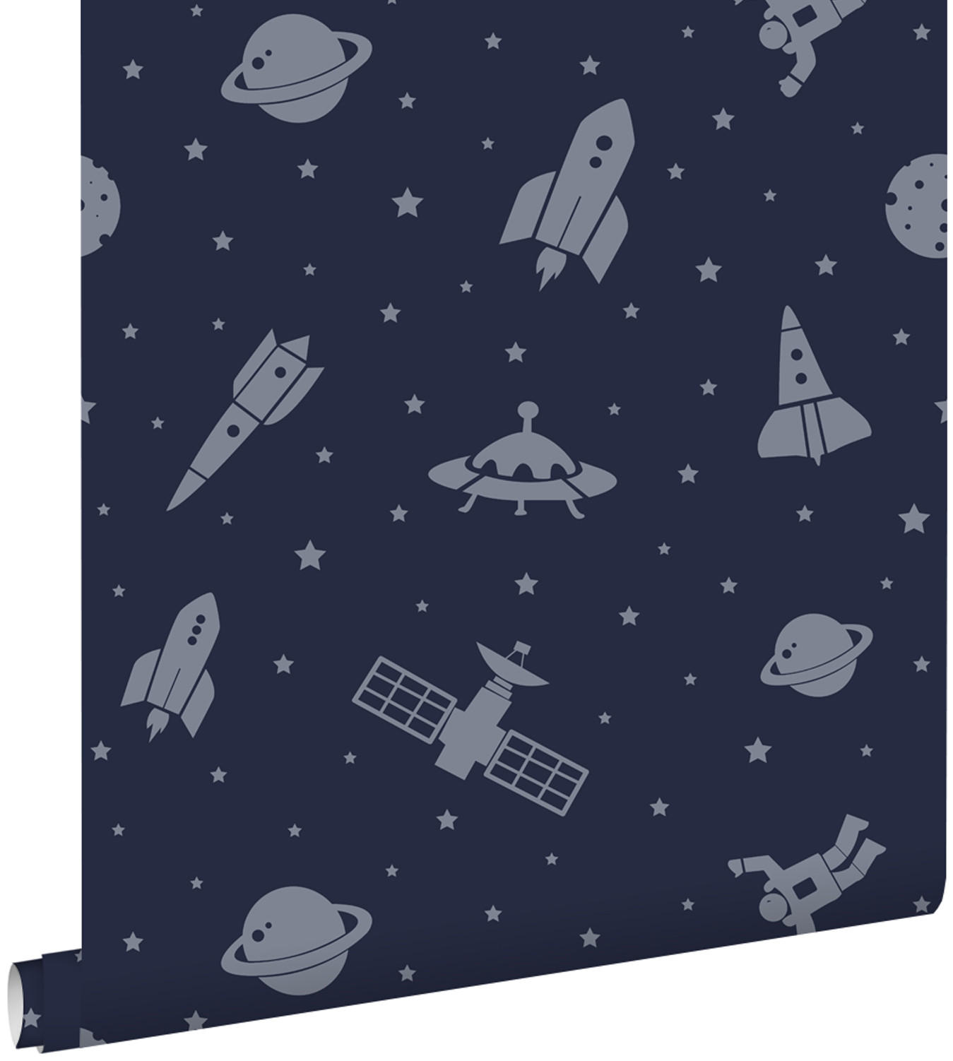 TAPETE Weltraum 50 x 900 cm - Blau, Papier (50/0.1cm) - ESTAhome