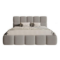 POLSTERBETT Cloudy Grau Boucle 140 cm - Grau, Textil (140/200cm) - Selsey