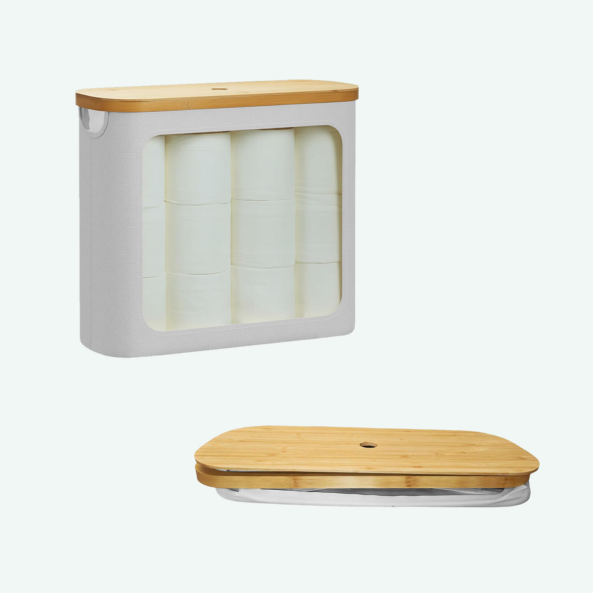 TOILETTENPAPIER-AUFBEWAHRUNG - Weiß, Holz/Kunststoff (43/36/17cm) - Relaxdays