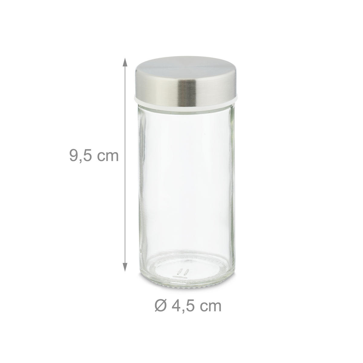 GEWÜRZKARUSSELL - Transparent/Multicolor, Glas/Holz (17/27/17cm) - Relaxdays