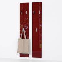 GARDEROBENPANEEL Wandpaneel Bordeaux Hochglanz - Bordeaux, Holzwerkstoff (24/140/2cm) - Vladon