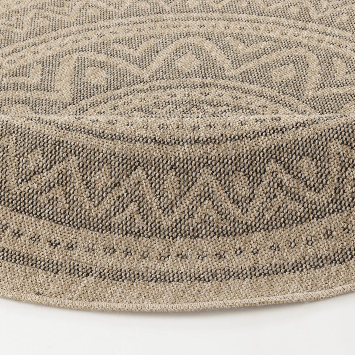 OUTDOORTEPPICH Rund Jute-Optik Ø 160 cm Beige - Beige, Kunststoff/Textil (160/160cm) - LIVABLISS