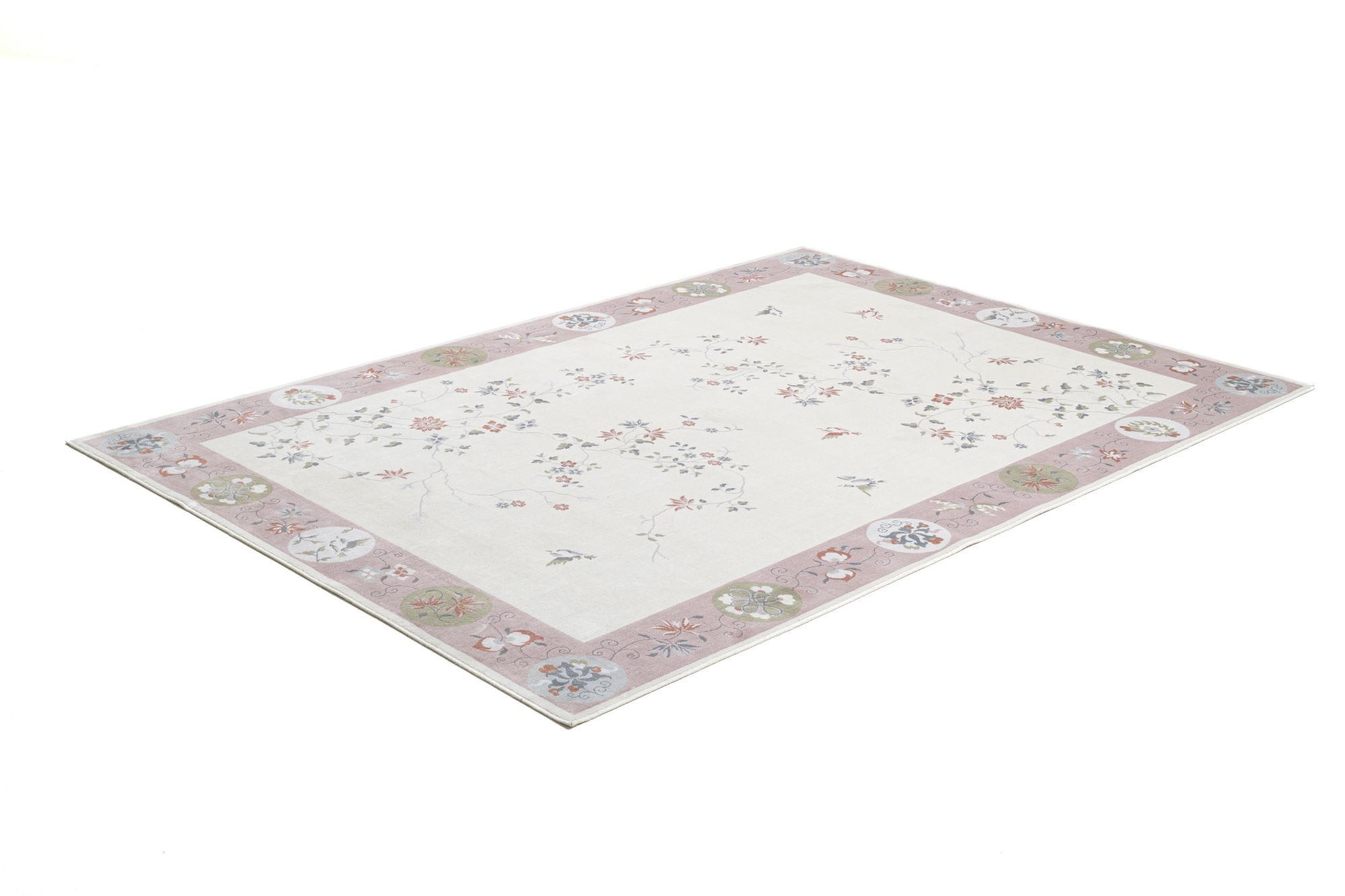 FLACHWEBETEPPICH Cherina 60x120 cm - Rosa, Textil (60/120cm) - Gino Falcone