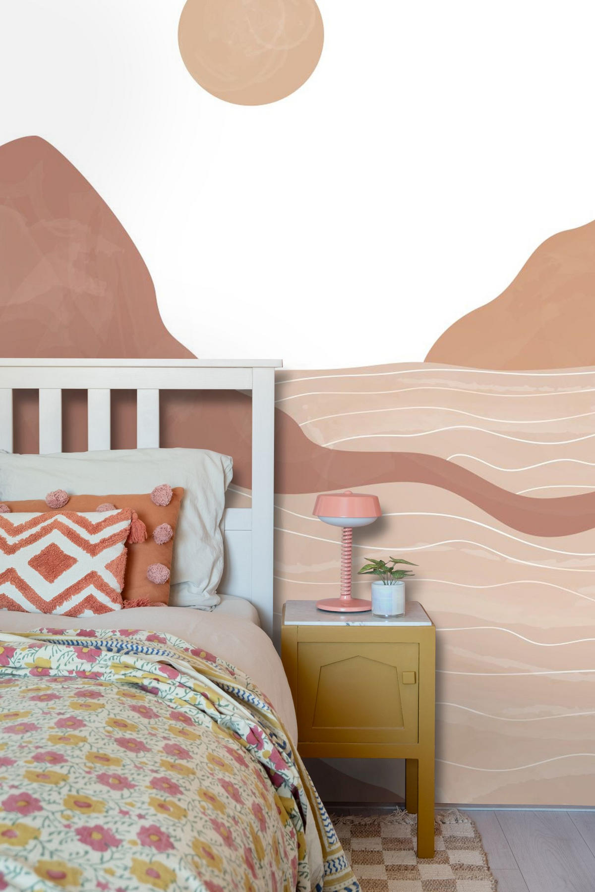 FOTOTAPETE Berglandschaft 250 x 279 cm - Terracotta, Papier (250/279cm) - ESTAhome