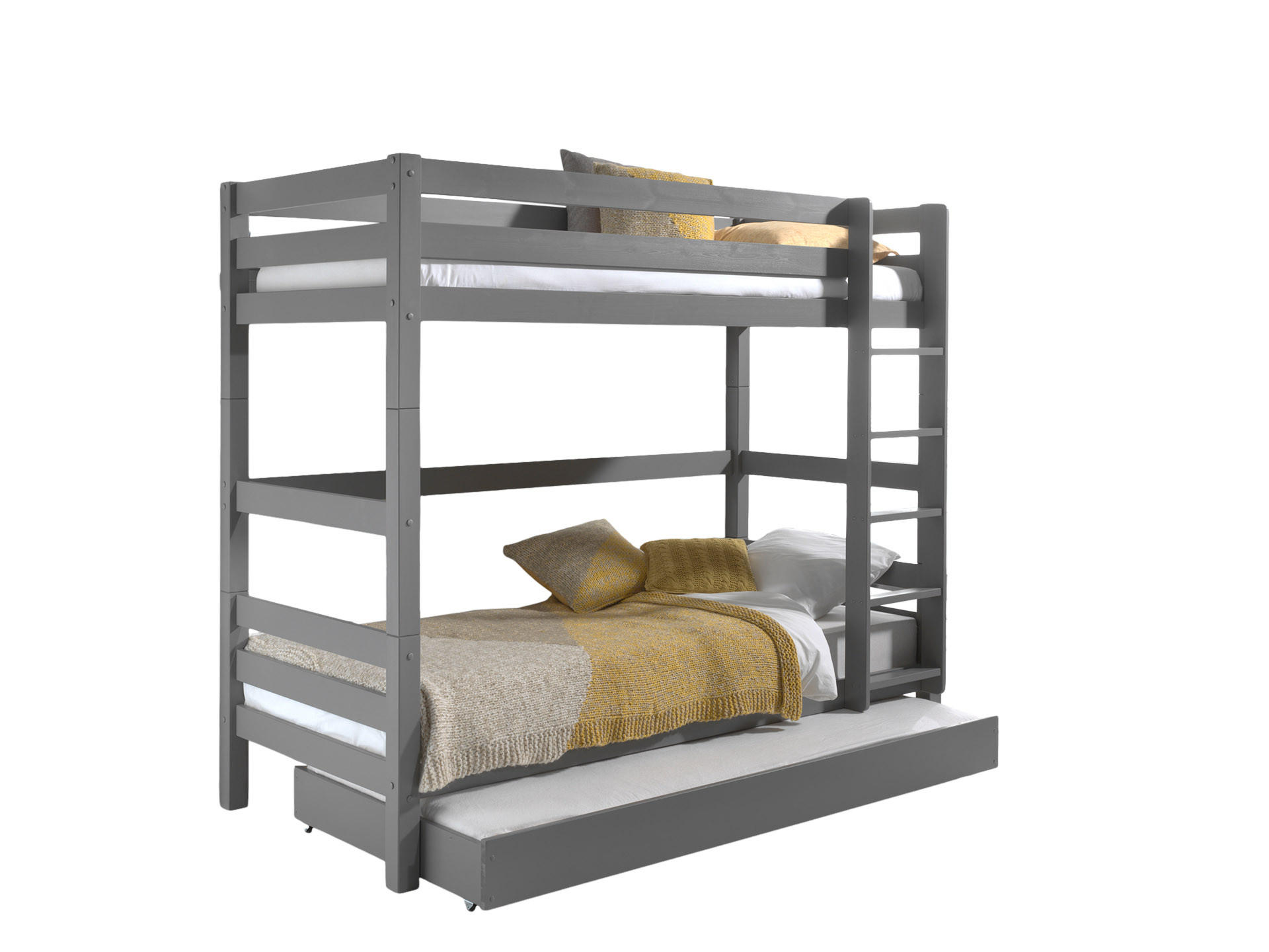 ETAGENBETT PINO Grau 106x210x182 cm - Grau, Holz - FURNLUX