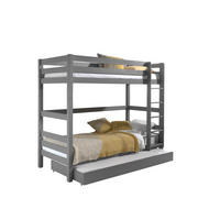 ETAGENBETT PINO Grau 106x210x182 cm - Grau, Holz - FURNLUX