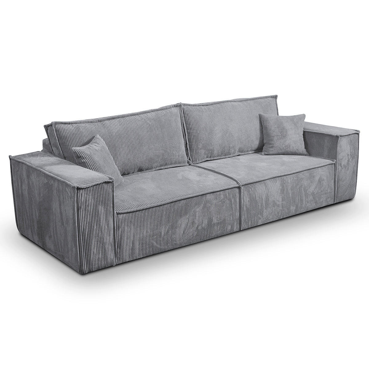 SOFA Isaac 4 Sitzplätze Hellgrau - Grau, Holzwerkstoff (255/85/105cm) - Petits-meubles