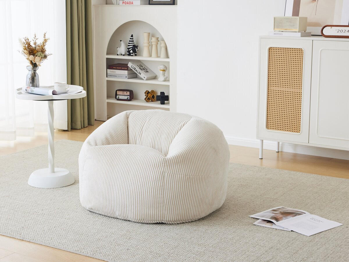 HOCKER cusco beige - Beige, Textil (85/50/85cm) - Habitat Garten