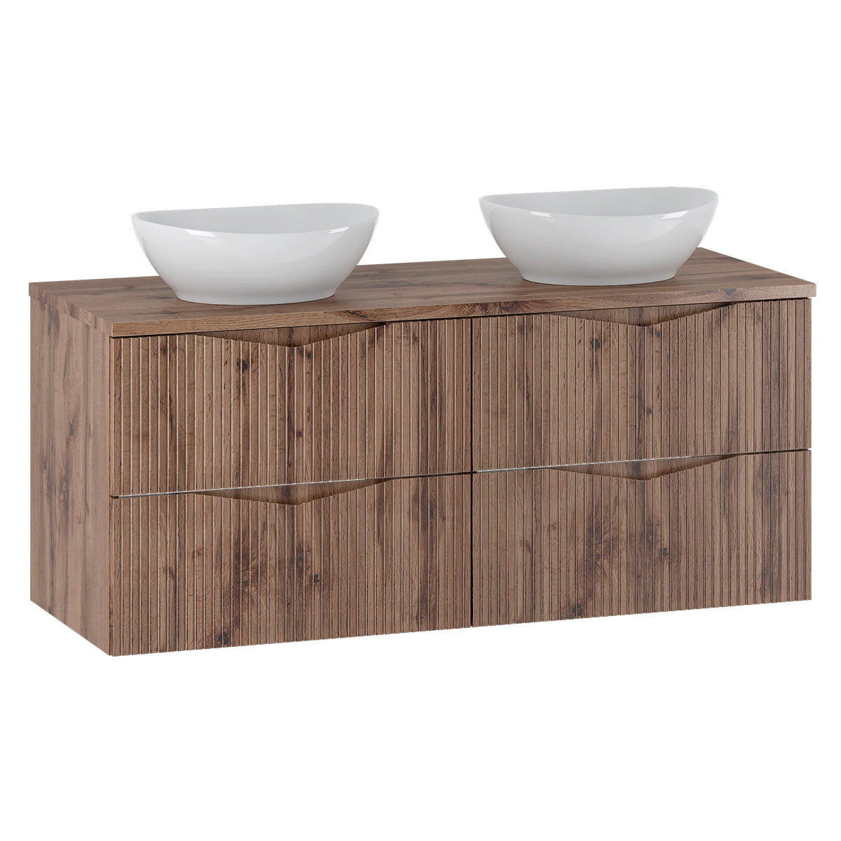 DVOJNI UMIVALNIK 120.6cm Tao Les - rjava, leseni material (120.6/50/45.8cm) - Petits-meubles