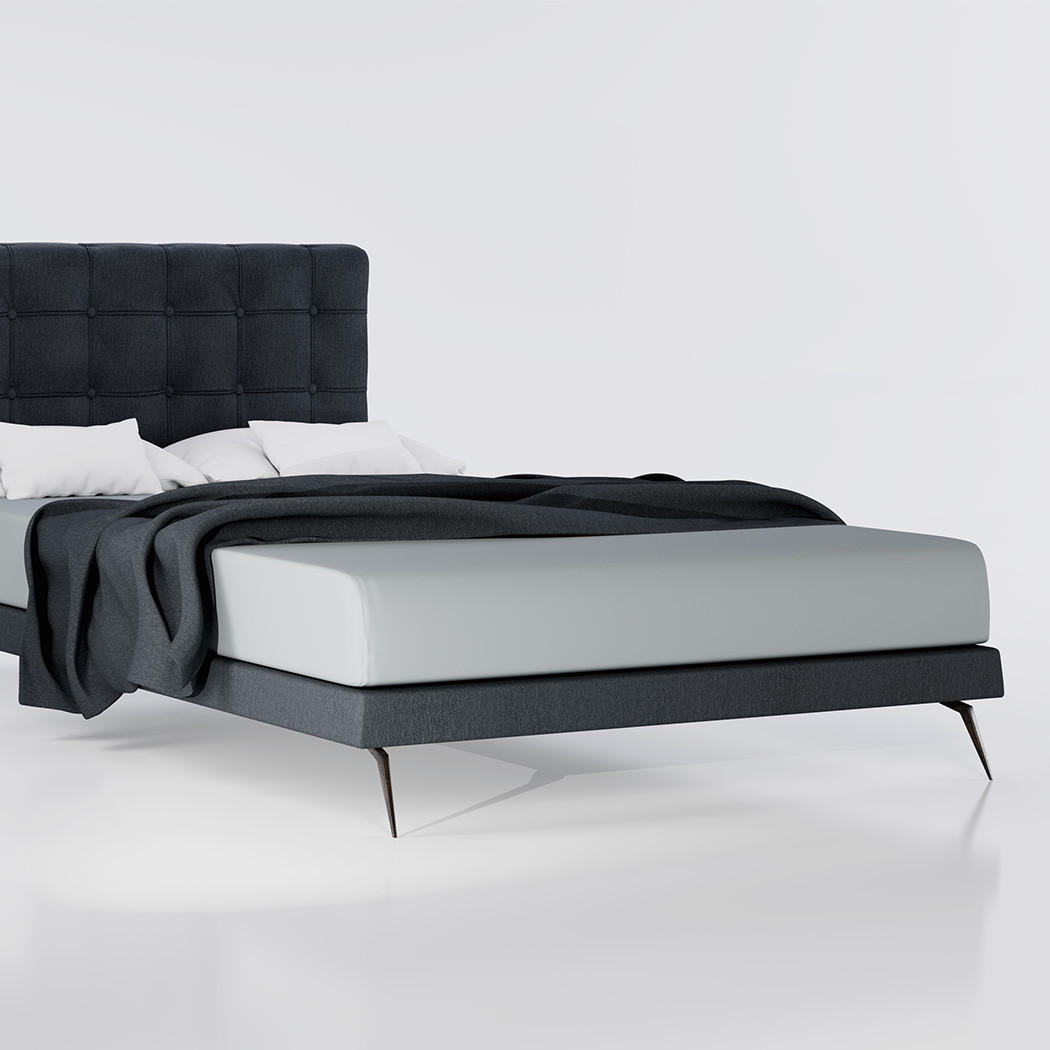 BAUMWOLLBETTLAKEN mit Gummizug - Grau, Textil (200/200cm) - Mr Mattress
