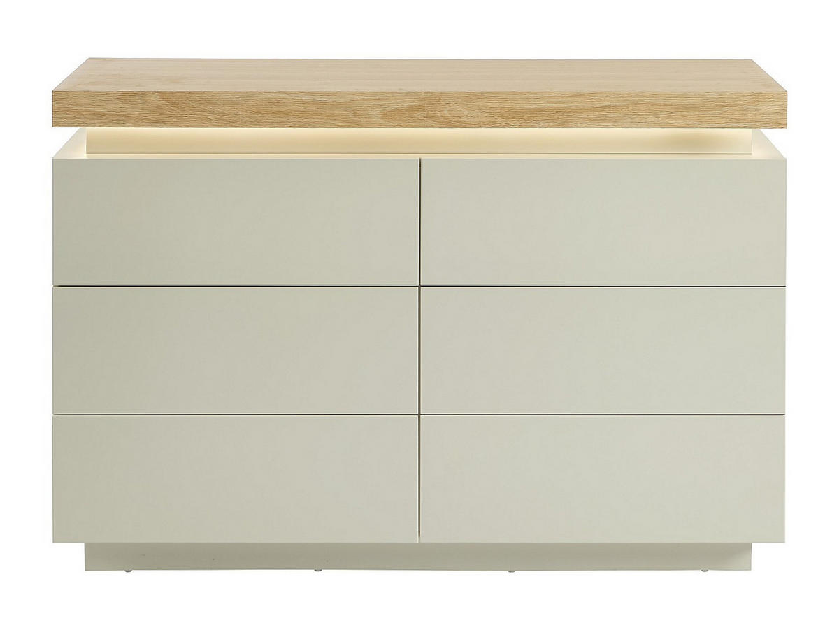 KOMMODE - 120 cm x 40 cm - holz - beige, naturfarben hell Halo - Beige/Naturfarben, Holz (120/80/40cm) - Vente-Unique