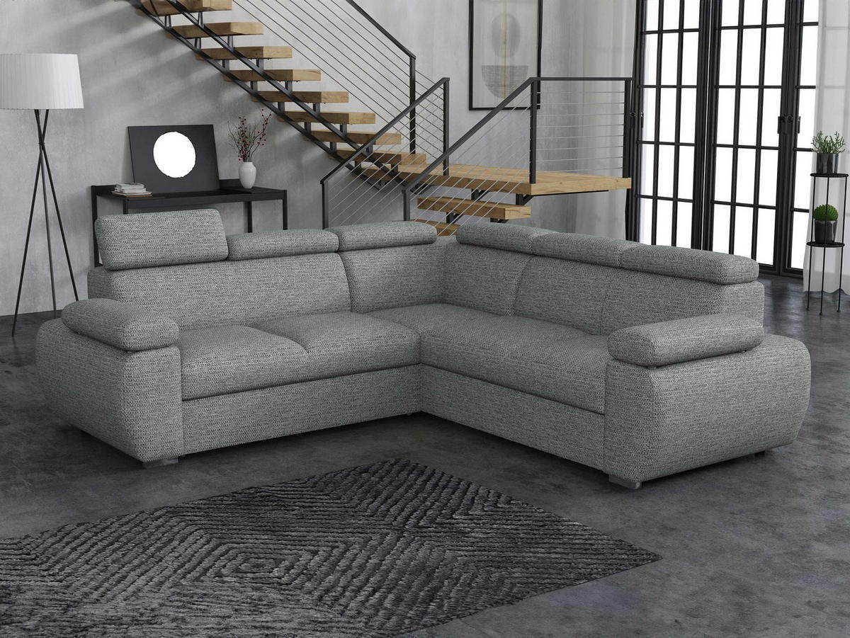 ECKSOFA Boston Maxi - Chromfarben/Silberfarben, Holz/Textil (260/260cm) - MIRJAN24