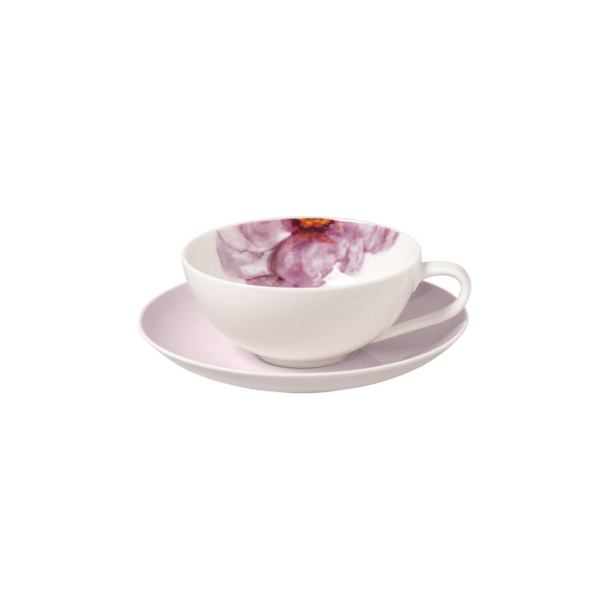 TEETASSE MIT UNTERTASSE Rose Garden rosa 110 ml - Rosa, Keramik (14.8/7.2/14.8cm) - Villeroy & Boch