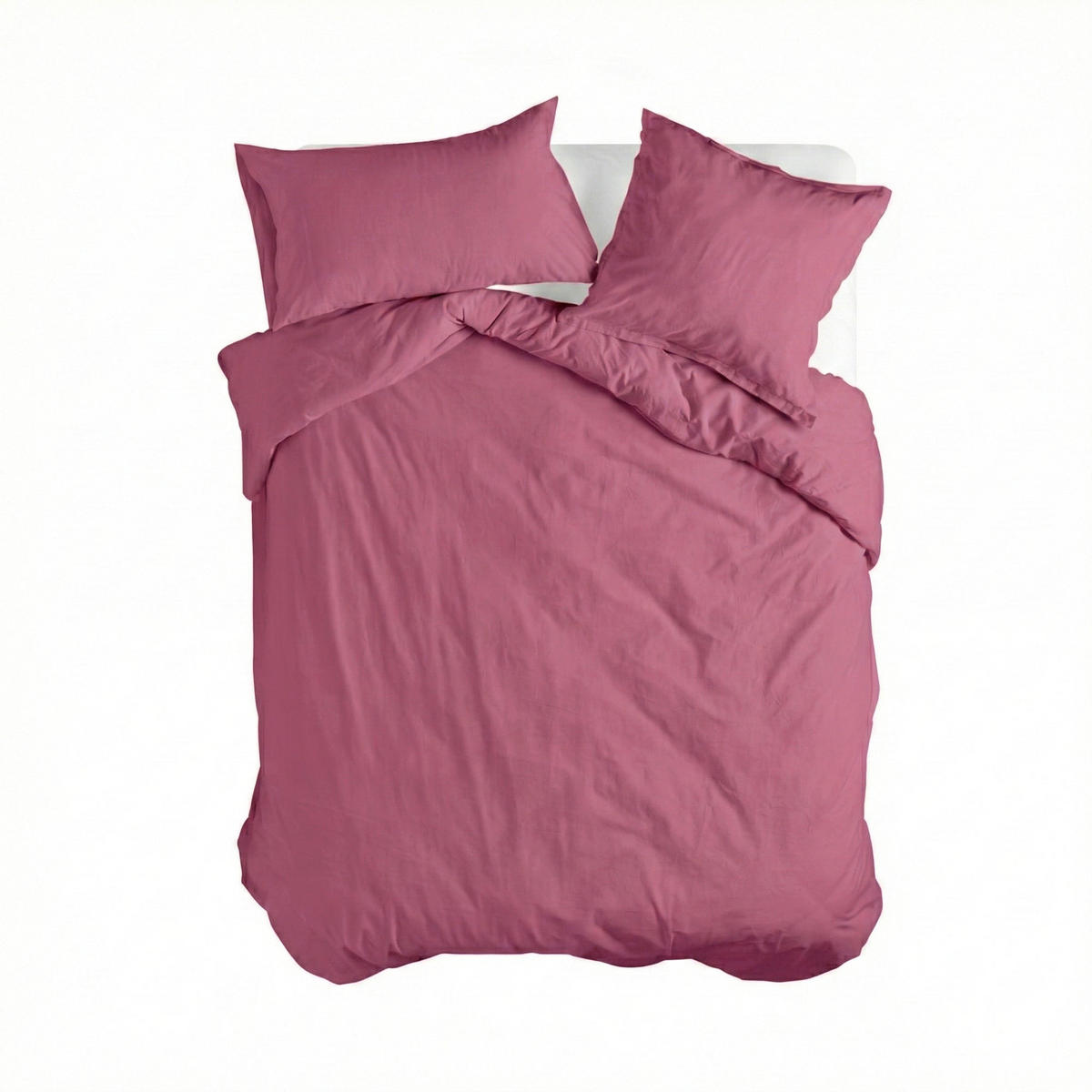 BETTBEZUG Basic Magenta 240x220 cm (Übergrösse) - Magenta, Textil (240/220cm) - Happy Friday