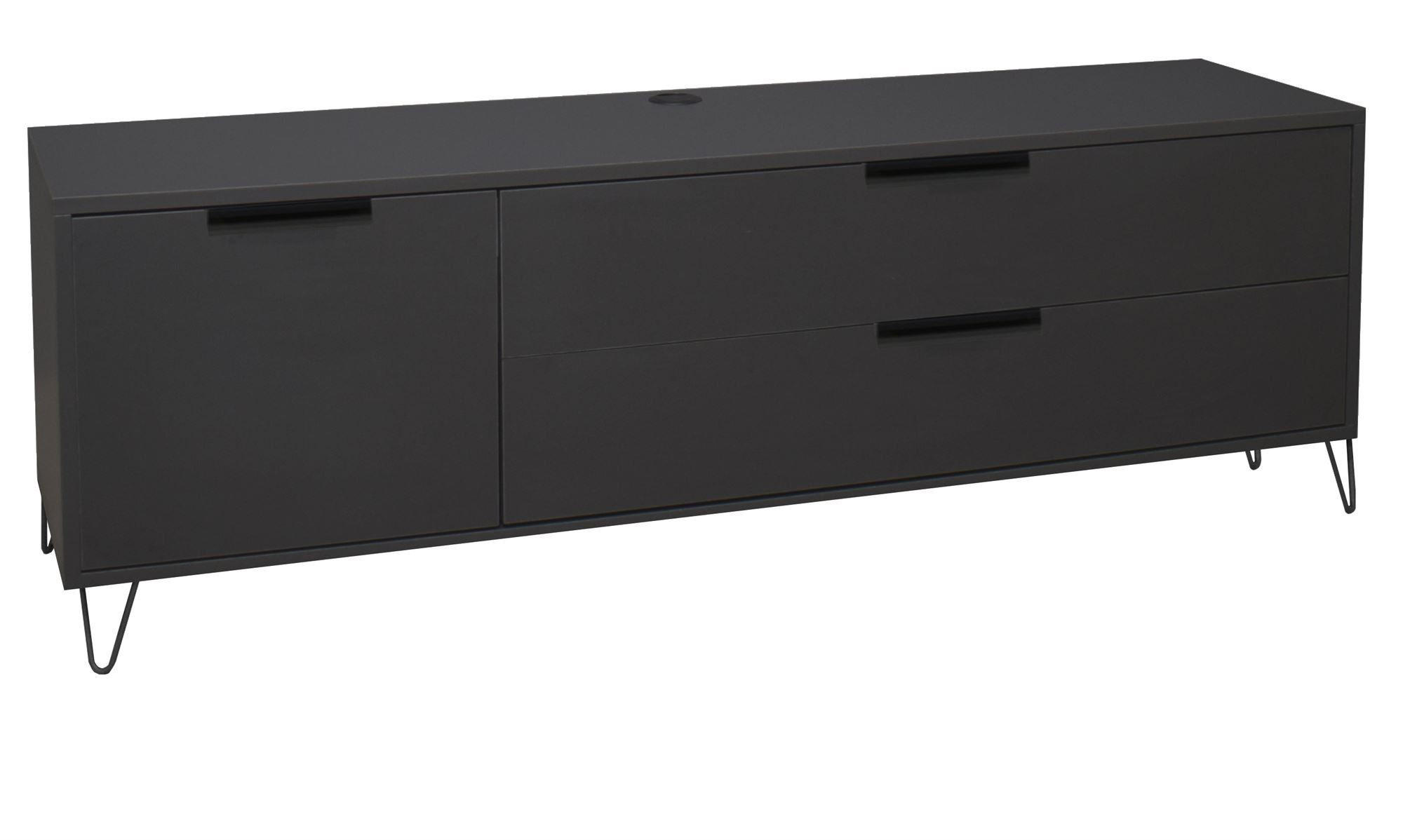 LOWBOARD Erna 168x45x62 Anthrazit matt Lack - Grau, Holzwerkstoff (168/62/45cm) - 58aufmkessel