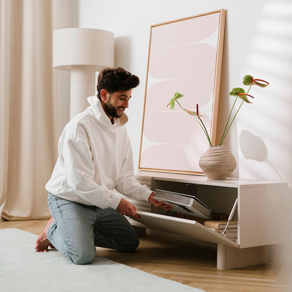 LOWBOARD TURKU Kaschmir - Kaschmir, Holzwerkstoff (150/46/37cm) - IDIMEX