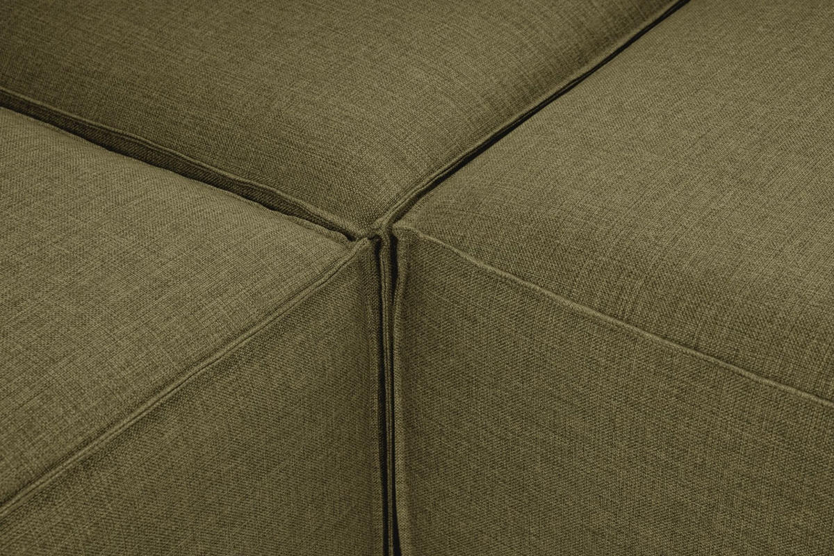 ECKSOFA beidseitig montierbar - Salbeigrün/Schwarz, Holz/Kunststoff (296/185cm) - myHomelando