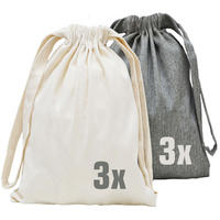 WEIHNACHTS-GESCHENKBEUTEL, 32/32 cm, Stoffbeutel, 6er Set - Grau, Kunststoff (32/1/32cm) - Dunedesign
