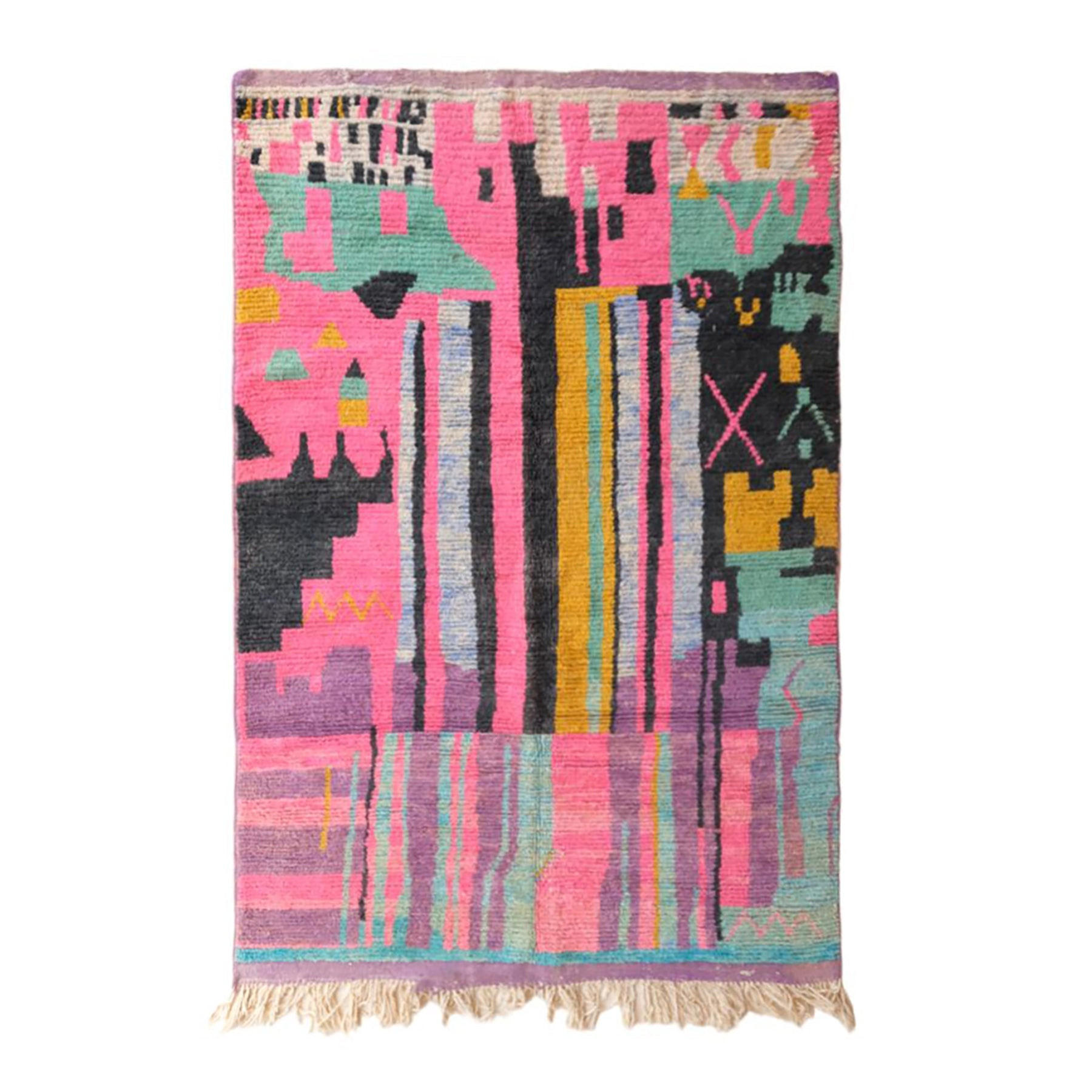BERBERTEPPICH aus Marokko aus reiner Wolle 200x 300 cm - Multicolor, Naturmaterialien (200/300cm) - AFK Living