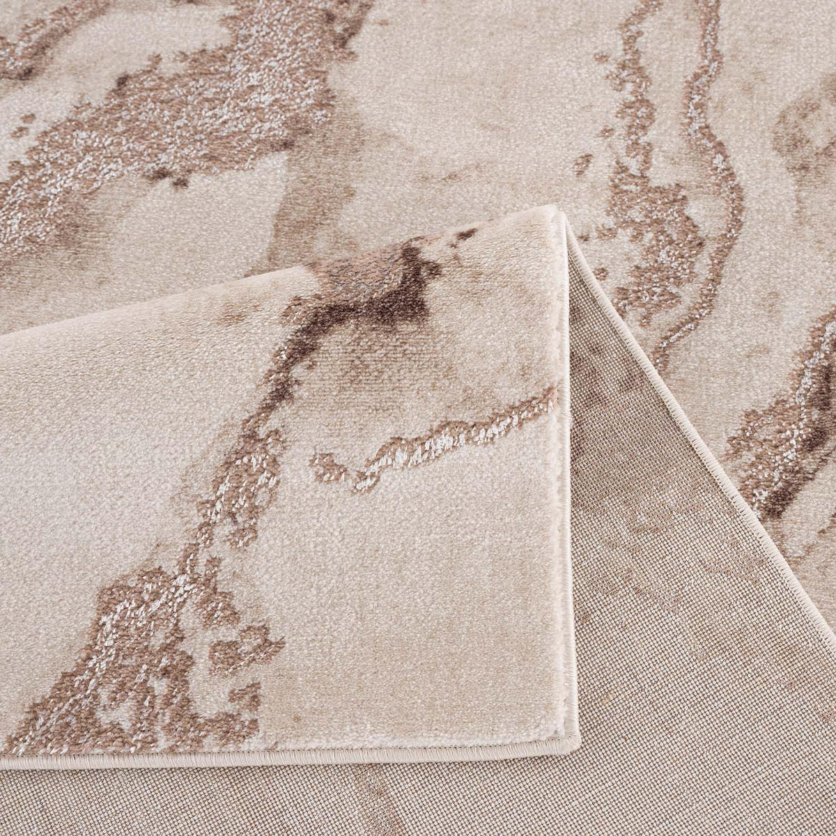 KURZFLOR-TEPPICH Chic 9272 Beige 80x300 cm - Beige, Textil (80/300cm) - carpet city