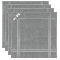 FROTTEE Küchenhandtücher 50x50 cm, 4er Set, Stein Grau - Grau, Textil (50/50cm) - Lashuma