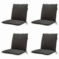 GARTENSTUHLKISSEN Canvas 97/49 cm 4er-Set - Grau, Textil (49/6/97cm) - Madison