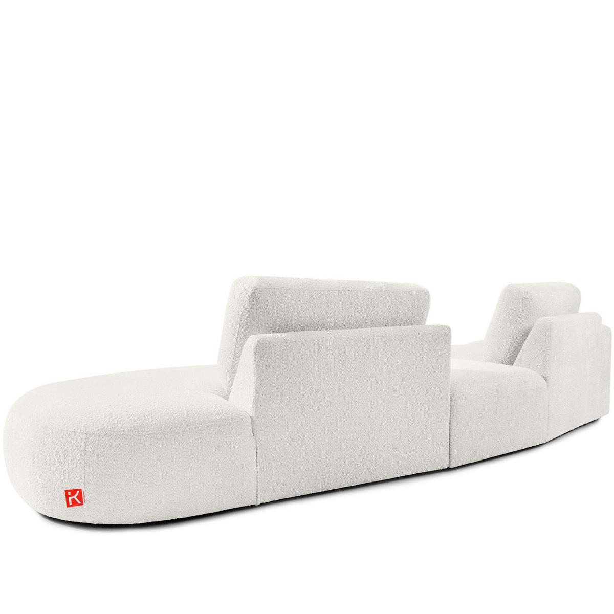 4-SITZER ECKSOFA ZUCCO Boucle rechts, Ecru - Ecru, Textil (350/84/105cm) - KONSIMO®