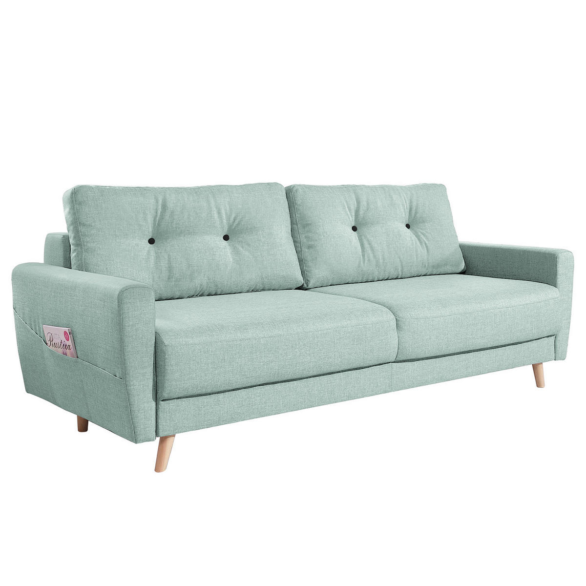 3-SITZER SOFA - Grau, Textil (220/90/90cm) - home24