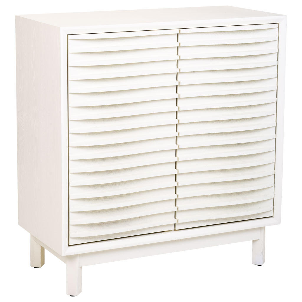 ANRICHTE aus Holz mit 2 Türiges 85x40x91 cm - Weiß, Holz (85/90/40cm) - Wanderlust