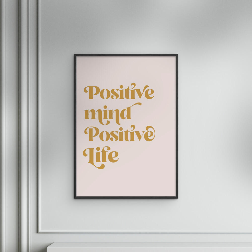 POSTER mit Rahmen KsanaKalpa - Positive - Pink/Schwarz, Holz/Papier (50/70cm) - Poster&Frame