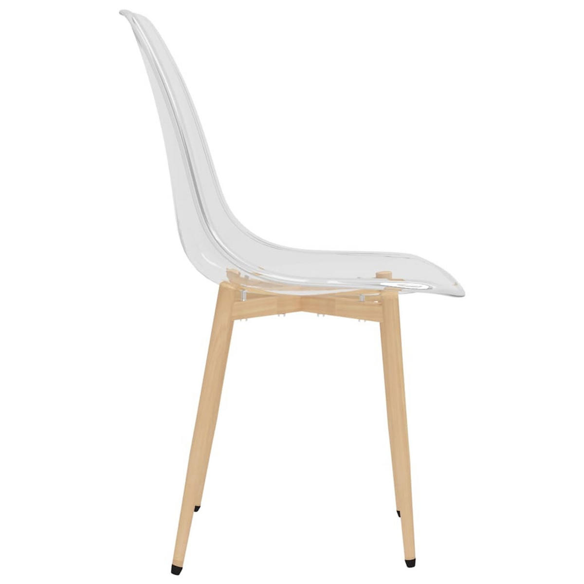 ESSZIMMERSTÜHLE 6 Stk. Transparent PET 46*52*84cm - Transparent, Metall (46/84/52cm) - ZMH